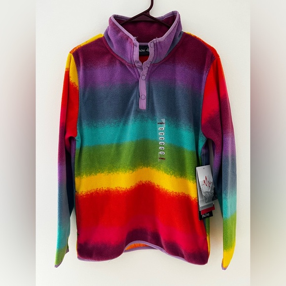 NWT Rainbow Fleece Girls Pullover - Picture 4 of 9